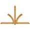 Ekena Millwork Redmond Rough Sawn Timber Gable Bracket, Western Red Cedar, 108"W x 68"H x 6"D x 6"F, 15/12 Pitch GBW108X68X0606RED00RWR - alternate 1